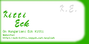 kitti eck business card